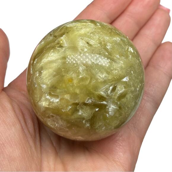 Smokey Citrine Sphere Crystal Natural Stone Decor Gift Crystals Yellow - Picture 3 of 7